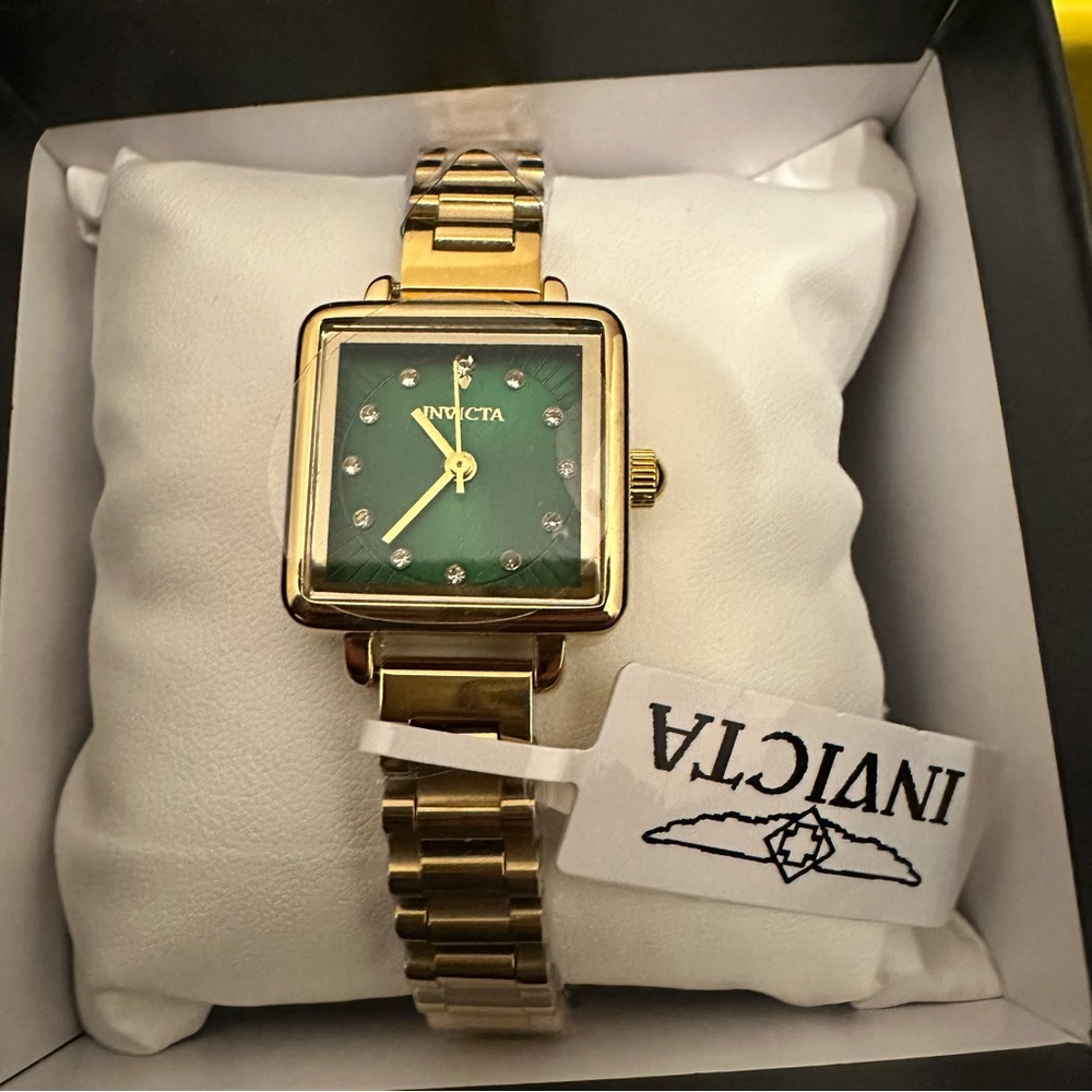 Invicta Wildflower Women's Watch - 22mm, Gold & Green (69429) - Picture 4 of 10